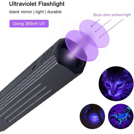 Lampe Torche UV 365nm WESLITE Rechargeable – Filtre Noir, 5 Modes, 1200 MAh, Pour Résine, Fuites, Minéraux