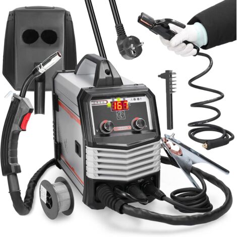 Poste à souder 300A 220V IGBT 4 en 1 MIG MMA MAG TIG – Soudage acier, aluminium, cuivre – Réglage automatique de tension et vitesse