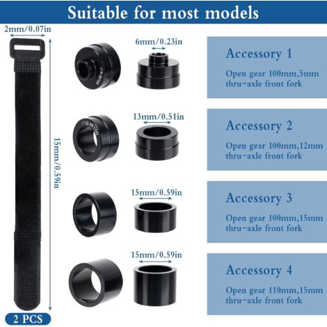 Support Fixation Fourche Vélo Toit Voiture - Alliage Aluminium, Compatible 5/12/15x100-110mm