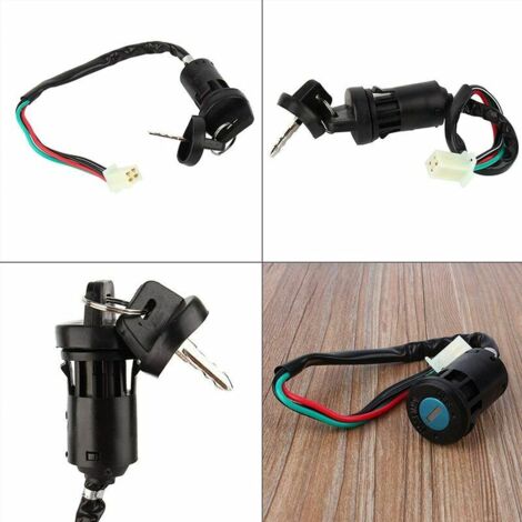 Clé de verrouillage de commutateur d'allumage à 4 fils pour Quad ATV Go Kart Pit Dirt Bike