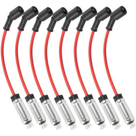 A-Premium High Heat Spark Plug Ignition Wires Set of 8 Compatible with Chevrolet Chevy GMC Silverado Suburban Sierra Tahoe Yukon - V8 Engine