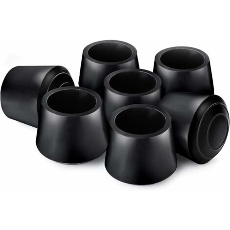 Protection Pied de Chaise, 16Pcs Embout de Chaise, Rond Protege Pied de Chaise pour les Jambes Rondes de Chaise (25mm, Noir)