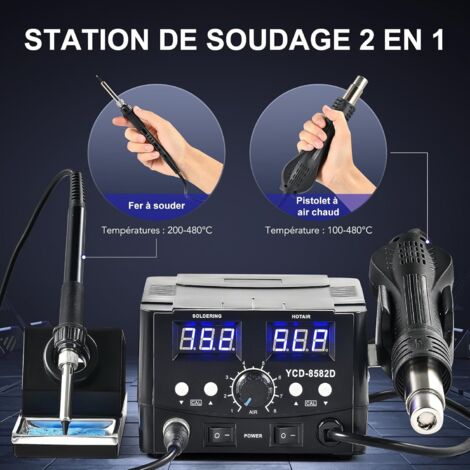 Station de dessoudage 858d 220v / 110v 700w réglable affichage