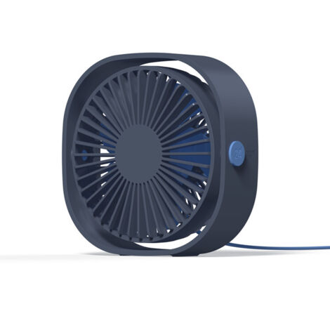 Petit Ventilateur USB,Mini Ventilateur Silencieux,Portable USB Ventilateur 3 Vitesse Réglable pour Camping,Bureau,Sport,Voyage,Alimenté par USB(Bleu)