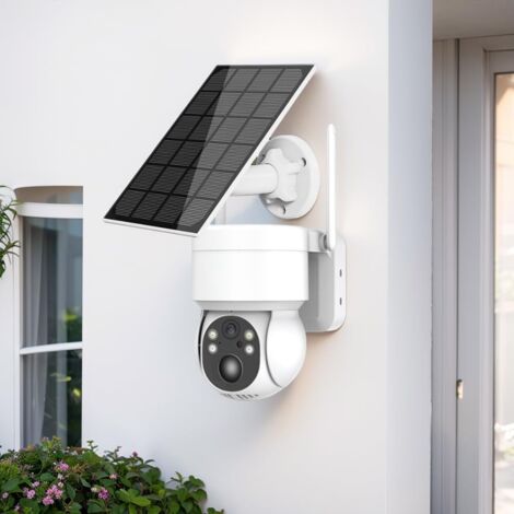 DEATTI 2K Camera Surveillance WiFi Exterieure sans Fil Solaire, Camera