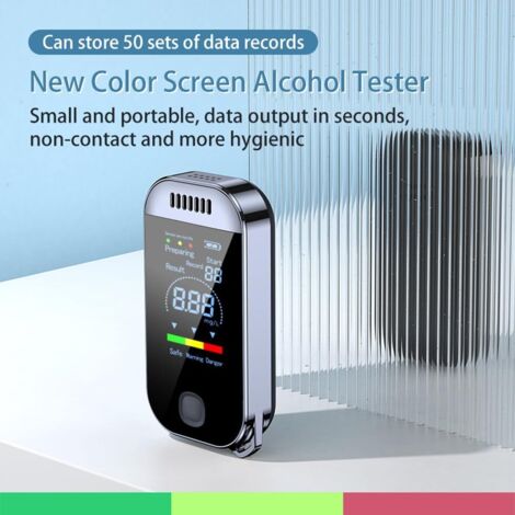 Testeur D'Alcool Portable Écran LCD - Alcootest Rechargeable USB Haute Précision