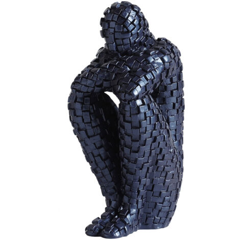 Nazalus-Vente Moderne Statue Decoration Interieur, Ornements Sculpture Abstraite, Penseur Moderne Accessoires Décoration Statuette Resine, Cadeaux Noël, Sculptures Décoratives Maison Bureau (Noir)