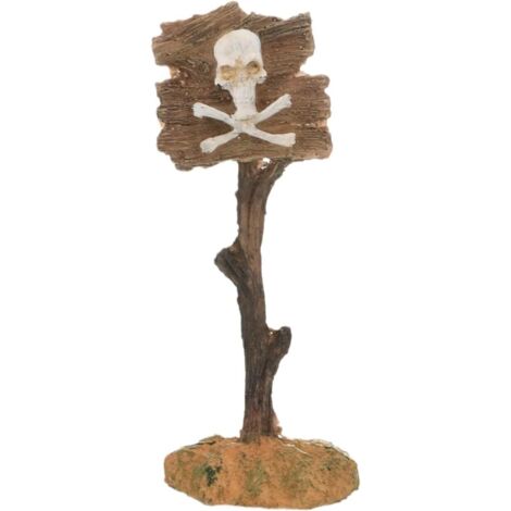 accessoires d’aquarium, décoration d’aquarium en résine, panneaux d’avertissement d’aquarium, décoration de crâne, décoration de crâne bêta (squelette, petit)