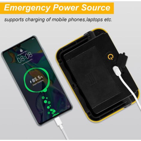 Projecteur LED chantier batterie 4000mAh avec 5 modes d'eclairage