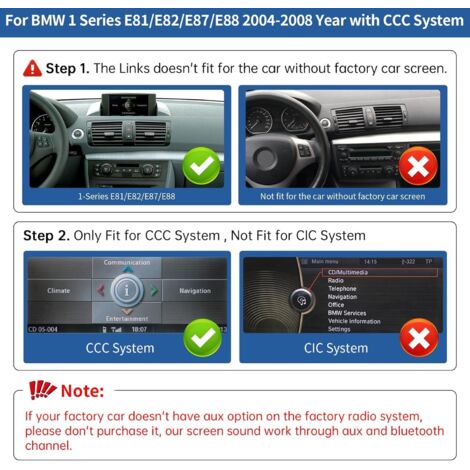 NHOPEEW Autoradio Android 13 9" Pour BMW Série 1 E81 E82 E87 E88 2005-2011 – CarPlay & Android Auto Sans Fil, DSP 32 Bandes, Caméra + Micro