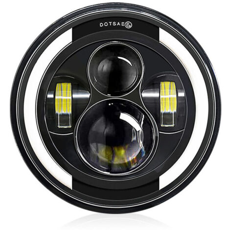 Phare LED de moto 7 "6000K 40W feux de jour/clignotant/feux de croisement/feux de route, connecteur H4, étanche IP67, 1 pièce
