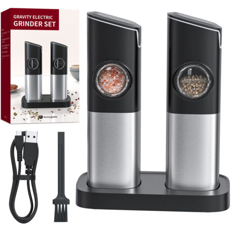 CIRCLE JOY Moulin à poivre électrique rechargeable par USB avec