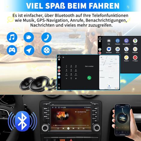 Hikity Autoradio Android 13 2+64GB Pour Audi A3 (2003-2012) S3 RS3 - Écran Tactile 9'' IPS CarPlay Android Auto Sans Fil, Bluetooth, GPS, WiFi, Mirror Link