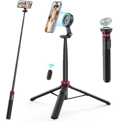 MT-84 153cm Trépied de Téléphone, Perche à Selfie Magnétique avec