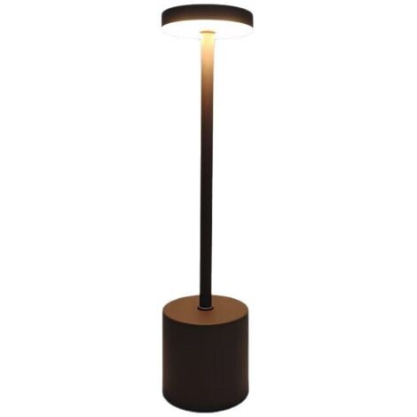 2 pièces Lampe de nuit ,Ampoule Veilleuse Rétro Lampe de Table Métal Lampe de bureau à piles décoration lampe cadeau jouet pour Chambre,hôtel,(Noir) (1/5)