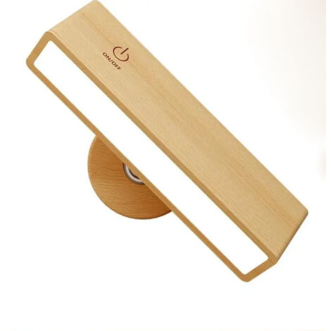 Lot de 1 Applique Murale Intérieure Bois,Lampe Murale Sans Fil Rechargeable USB,Réglage de La Luminosité Applique Murale Sans Fil Chambre,Lampe