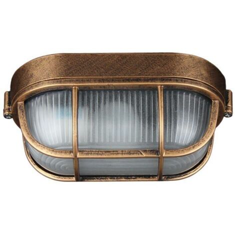 Applique D'extérieur Lampe Murale Industrielle Rétro Lampe De Bateau Ovale hublot Lampe, elliptique Plafonnier Applique Éclairage Luminaire, Pour l’Intérieur et l’Extérieur E27 (1/5)