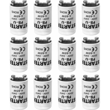 10 Pièces Ampoule Tube Fluorescent Starter 4-65W 200-250V LED Starter Starter pour Tubes Fluorescents de Starter LED pour Tube LED pour Tubes Néon Fluorescentes Lampes (1/5)