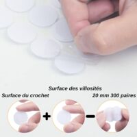270 Paires D'Autocollants Scratch Ronds 1cm - Crochet Et Boucle Adhésifs Pour Bricolage, Artisanat Et Fixation Sans Perçage
