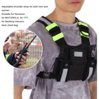 Harnais Poitrine Double Pour Talkie-Walkie - Réfléchissant Et Réglable - Professionnel