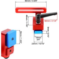 Butée De Rail D'Onglet Précise En Acier Allié – Type 75, Limiteur De Longueur Pour Rail En T Standard, Outil Menuiserie Robuste Et Antirouille