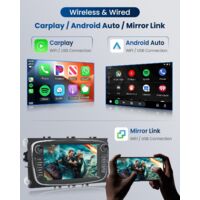 Autoradio Android 13 7" Pour Ford Focus, Fiesta, Kuga, Mondeo – Wireless CarPlay, Android Auto, GPS, Caméra Recul