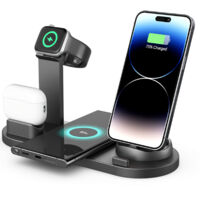 INF Chargeur sans fil 3-en-1 pour téléphone, montre intelligente