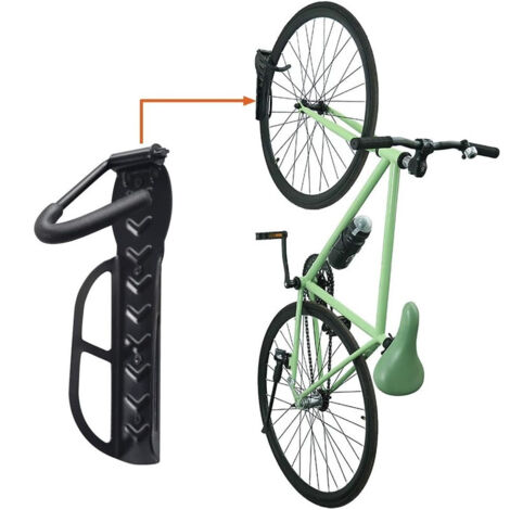 Portabiciclette da garage, portabiciclette da parete, gancio verticale per bici da interno, supporto per cyclette, portata fino a 30 kg, facile