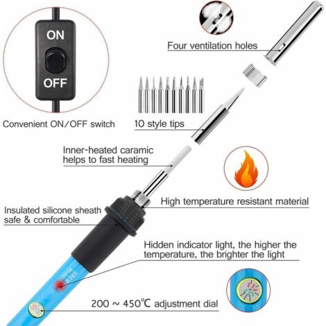 Pot à Souder Et Fondre Métaux - Température Réglable 150-450°C, 420W, Pour Plomb, étain, Plastiques