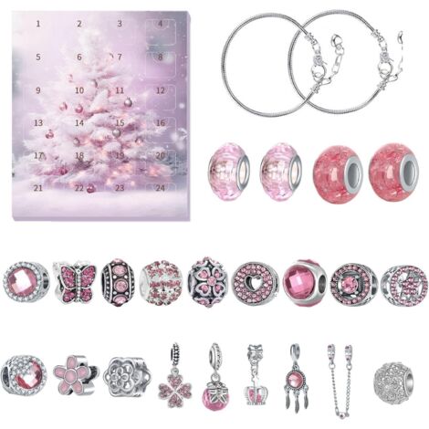 Calendrier De L’Avent 2025 – 24 Jours Bracelet à Breloques Friends – Kit DIY Pour Fans De La Série