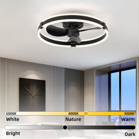 Lustre Ventilateur TXXCI Avec Lumières Et Télécommande Silencieux Ventilateurs De Plafond