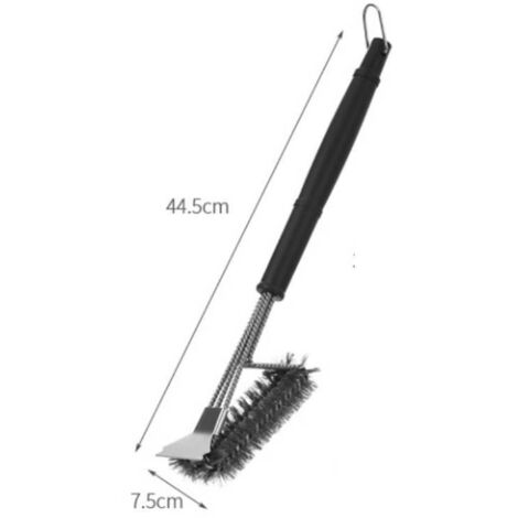 Brosse De Nettoyage Barbecue Sans Poils - Brosse Métallique Longue Avec Grattoir Pour Tous Barbecues