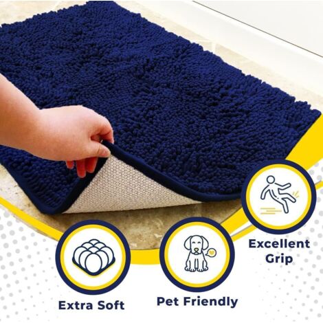 Ovanor Tapis Ultra-Absorbant - Pattes D'animaux, Tapis Ovanor, Sol Antidérapant Lavable En Machine Avec Microfibres Douces Absorbantes Pour Chien, Entrée, Porte Et Couloir (Champagne,40 x 60 cm