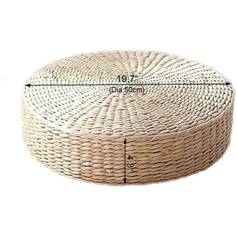 ACUSHLA Lot De 2 Coussins De Sol Fleur Tatami 40 Cm - Doux Pétales Mignons Bleu + Blanc Pour Maison, Voiture Et Canapé