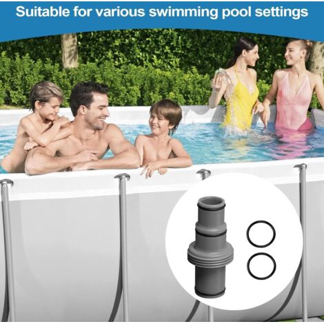 Lot De 2 Tuyaux De Piscine 32 Mm CUVZORA - 100 Cm, Avec Raccords Et Pinces, Résistant Aux UV - 7