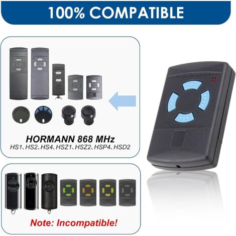 Hormann-Télécommande de garage,Émetteur de détermination,HSM4,868,HSM2,868.3MHz[D660639994