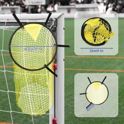 Accessoire Foot Entraînement Filet De Cible Football 45x60 Cm Pour Entraînement De Précision - Avec Sangles, Facile à Fixer Sur Un But