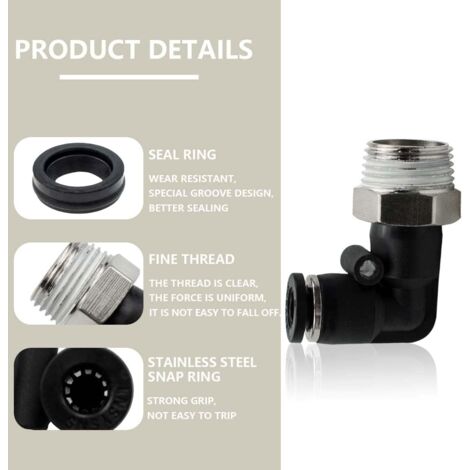 Shipenophy Raccord coudé pour compresseur d'air Raccord Coudé de