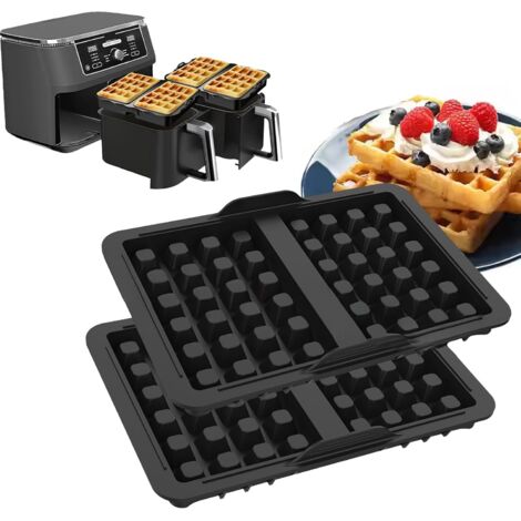 2 Stück Waffeleinsatz kompatibel mit Backzubehör,Silikon Waffelplatten