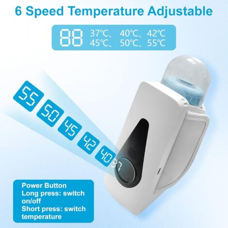 Chauffe-biberon portable USB pour bébé avec thermostat chauffe-lait de voyage et Chauffe-biberon portable USB pour bébé avec thermostat chauffe-lait de voyage et