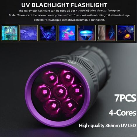 Lampe Torche UV DARKBEAM B14 365nm 20W - Puissante Lumière Noire LED Rechargeable