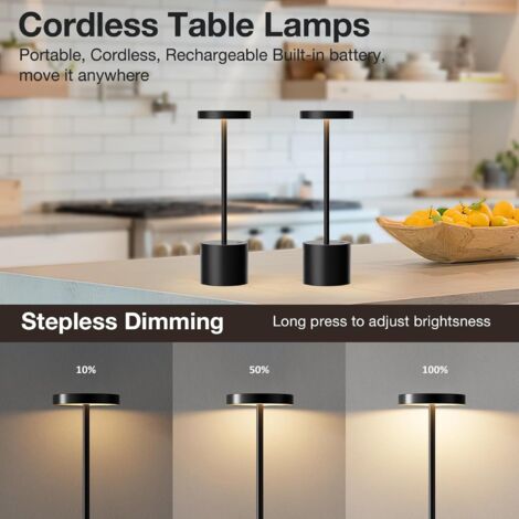 Lot De 2 Éclairages Tableau Sans Fil Avec Télécommande - 3 Températures Couleur - Lampe LED Rechargeable USB