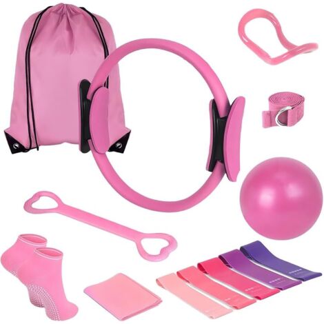 YANGUN 11 Articles Kit Pilates, Pilates Accessoires, Fitness Materiel, pour Tonifier Les Cuisses, Les Fesses, Les Abdominaux Et Les Jambes, pour La Formation Au Gymnase, Hommes, Femmes (Rose YANGUN 11 Articles Kit Pilates, Pilates Accessoires, Fitness Materiel, pour Tonifier Les Cuisses, Les Fesses, Les Abdominaux Et Les Jambes, pour La Formation Au Gymnase, Hommes, Femmes (Rose