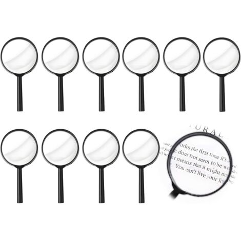 Lot De 10 Loupes Pour Enfants – Diamètre 6 Cm – Plastique Incassable – Découverte Nature, Insectes, Plantes – Idéal Pour Jeux De Détective Et Sorties