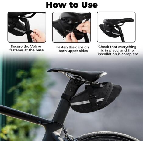 Sacoche De Selle Vélo 1.8L Étanche Avec Revêtement Réfléchissant - OLYSPM Pour Cyclisme Quotidien