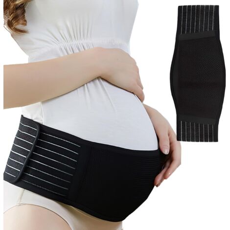 Cintura Di Sostegno Gravidanza – Supporto Lombare E Addominale, Post-partum, Taglie S-XXL, Elastica, Traspirante, Regolabile, Nero - 2