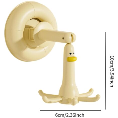 Crochets Ventouse Rotatifs Pour Douche/salle De Bain - Support Sans Perçage Pour Serviettes Et Vêtements