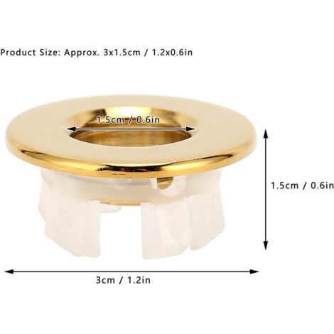Couvercle De Débordement Pour Évier De Salle De Bain - Anneau Ovale Élégant - Lot De 4 - Facile à Installer