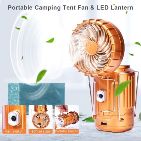 Ventilateur Solaire Rechargeable 5200 mAh Minuterie et 4 Vitesses Idal