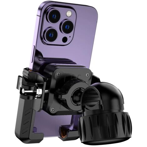 Support Téléphone Vélo, Haslaky Support Téléphone Moto 360° Rotation, Universel Porte Telephone Velo Pour Trotinette Electrique, VTT, Trottinette, Scooter, Moto Sportive, 4.5-7 Pouces Smartphones
